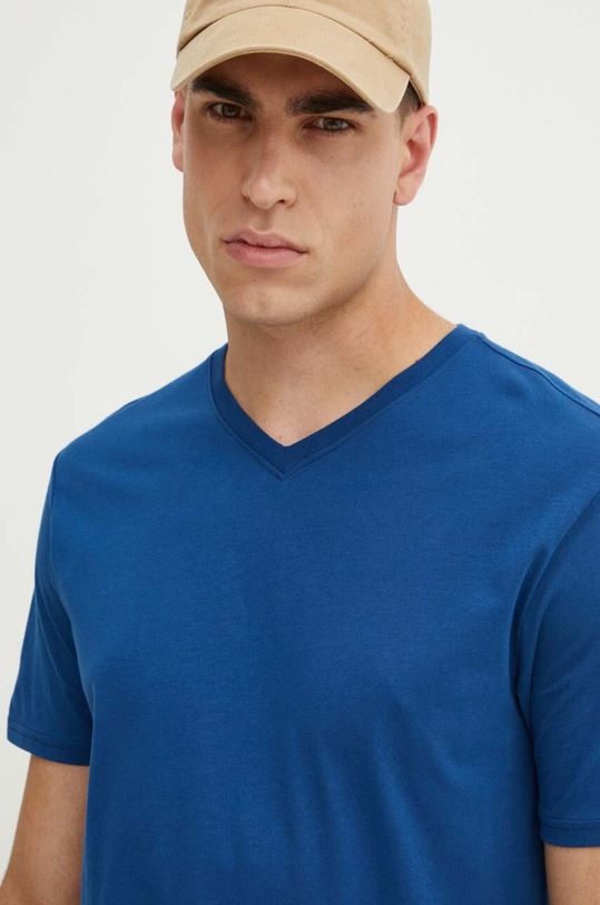 United Colors of Benetton t-shirt bawełniany bawełna niebieski 3U53J4231.100