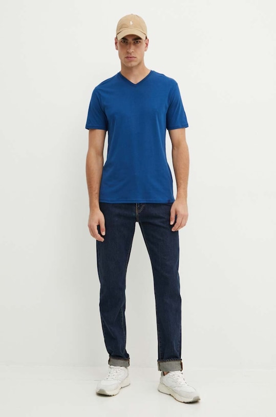 United Colors of Benetton t-shirt bawełniany 3U53J4231.100 niebieski AA00