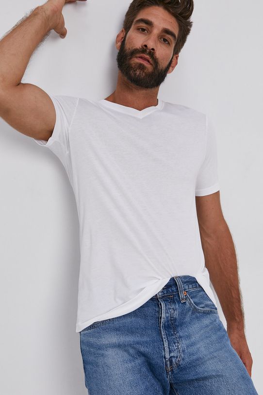 United Colors of Benetton T-shirt bawełniany biały 3U53J4231.101