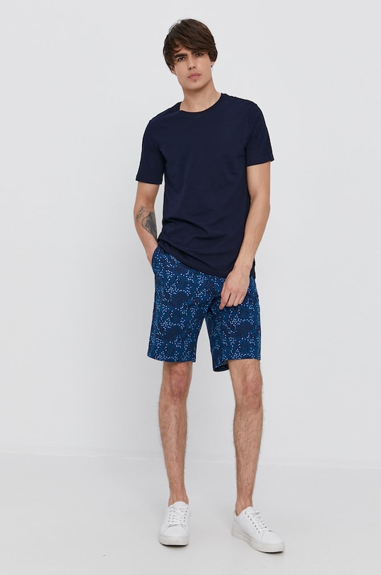 Бавовняна футболка United Colors of Benetton 3U53J1F15.016 темно-синій AA00