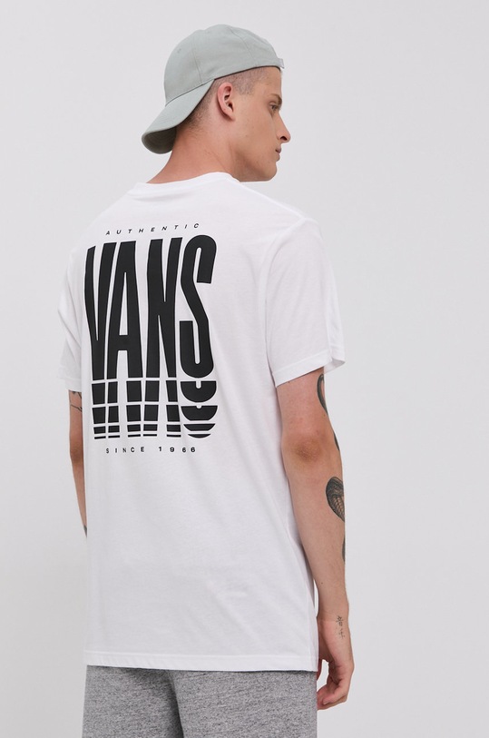 Odzież Vans T-shirt bawełniany VN0A54CXWHT1 biały