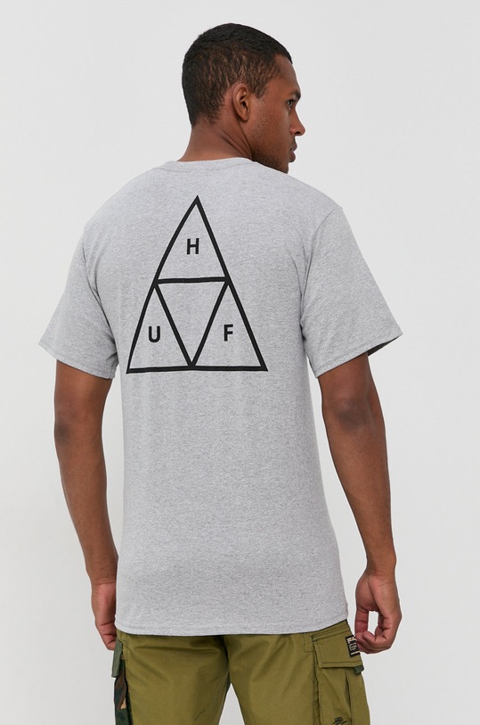 HUF T-shirt bawełniany ts00509 szary