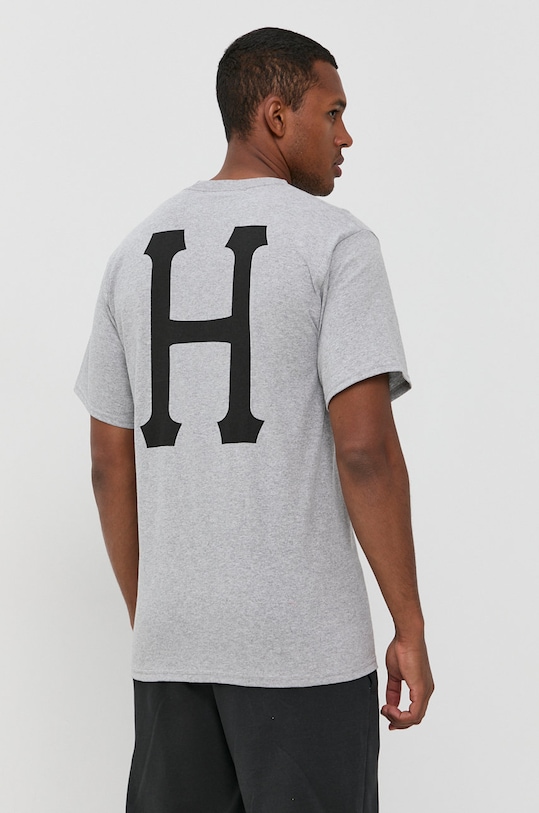 Bavlněné tričko HUF šedá ts01048