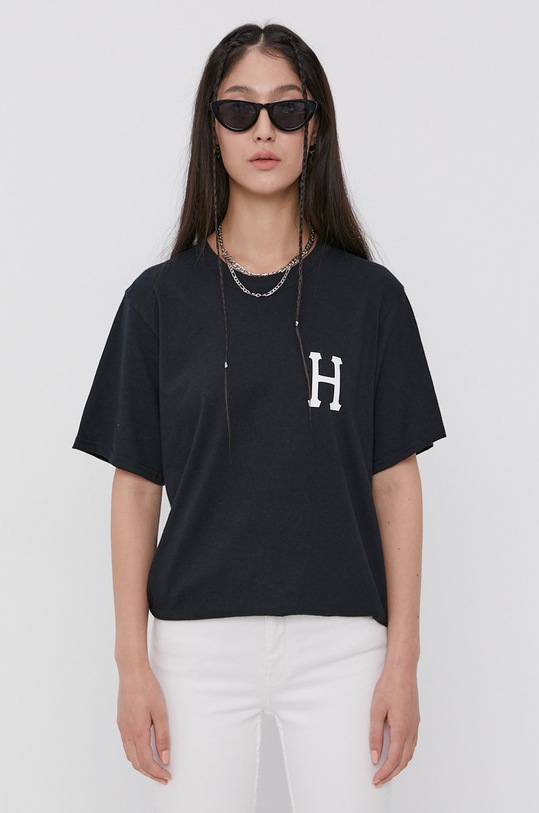HUF T-shirt bawełniany ts01048 czarny