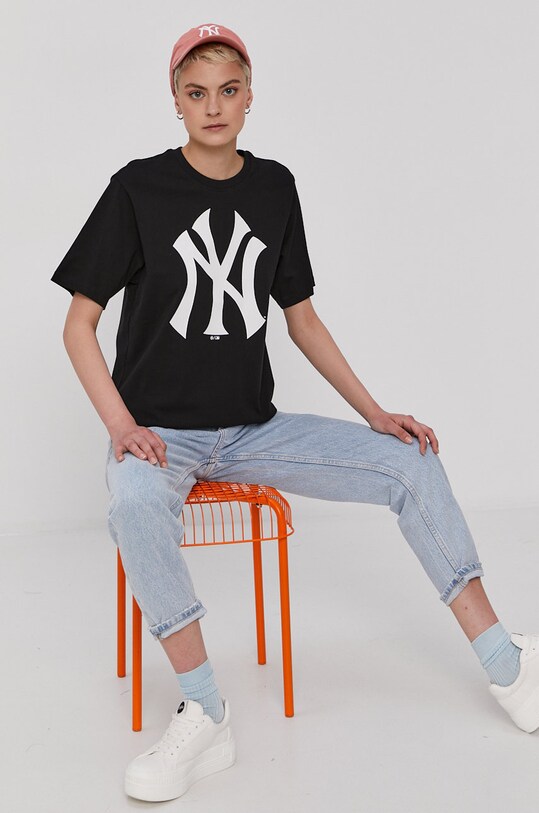 47 brand T-shirt BB017TEMIME544088JK czarny AW23