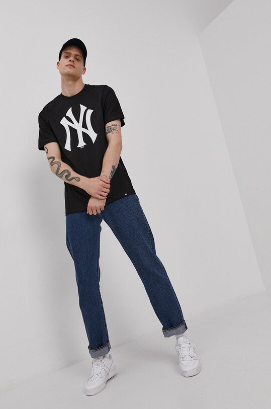 Odzież 47 brand T-shirt BB017TEMIME544088JK czarny