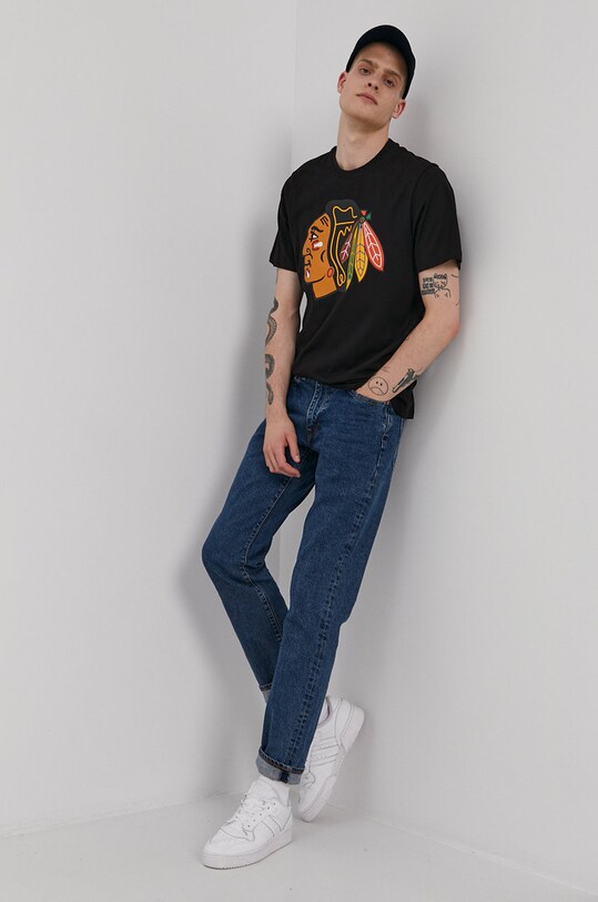 Odzież 47 brand T-shirt HH004TEMIME544230JK czarny