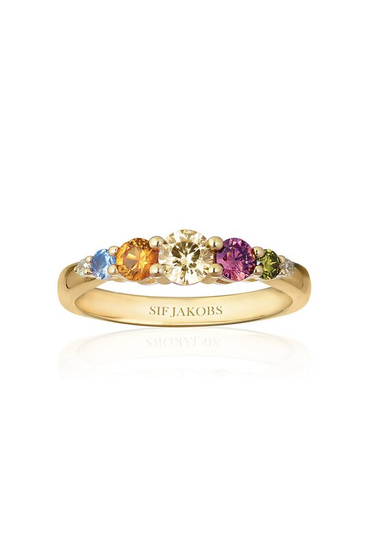 Prstýnek Sif Jakobs Jewellery stříbro zlatá SJ.R42126.ACZ.SG.52