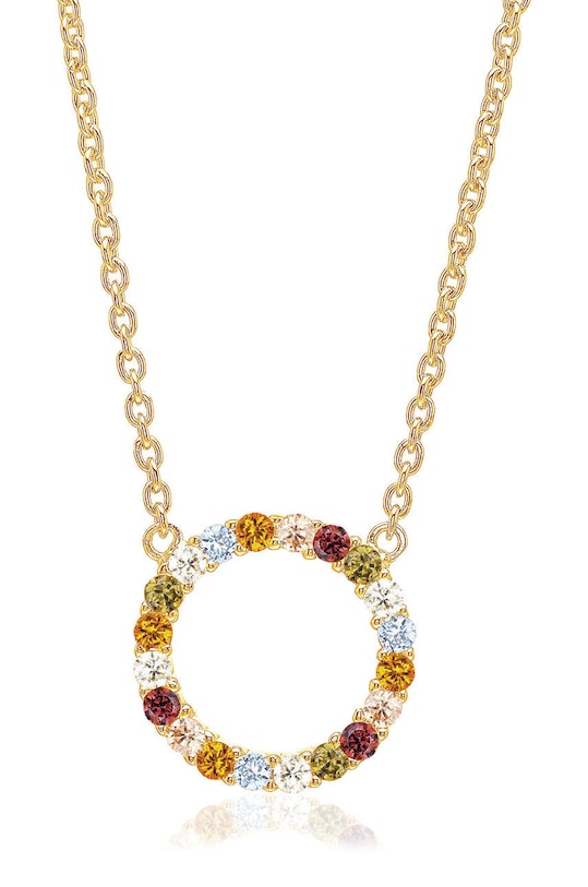 Náhrdelník Sif Jakobs Jewellery stříbro zlatá SJ.C338.1.ACZ.YG