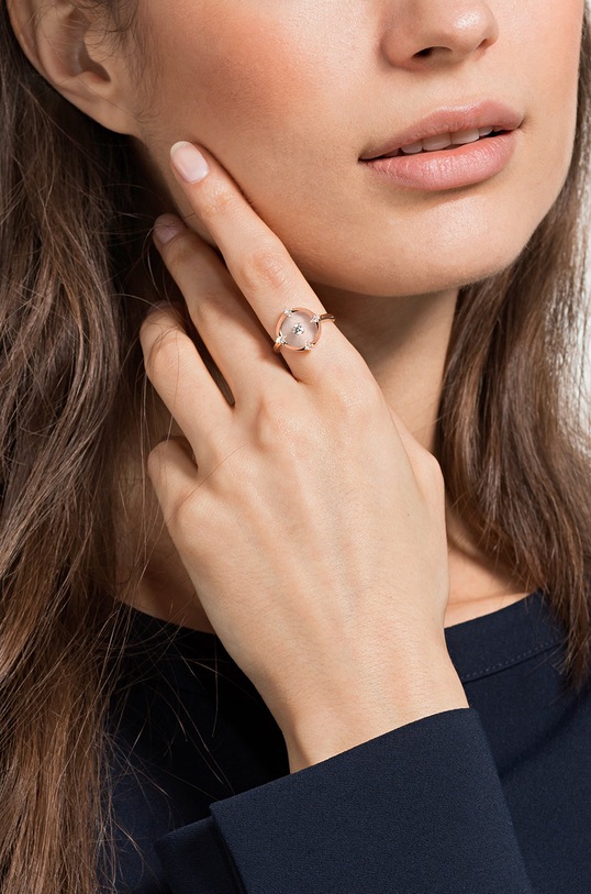 Перстень Swarovski золотий 5515025
