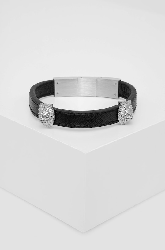 Kožený náramok Guess JUMB01.311JW strieborná SS22