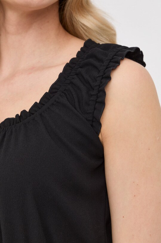 Blúzka The Kooples FTOP24074K čierna