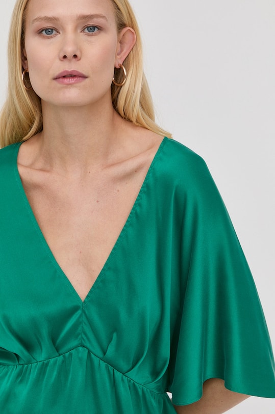 Bluza s dodatkom svile Notes du Nord 12617 zelena