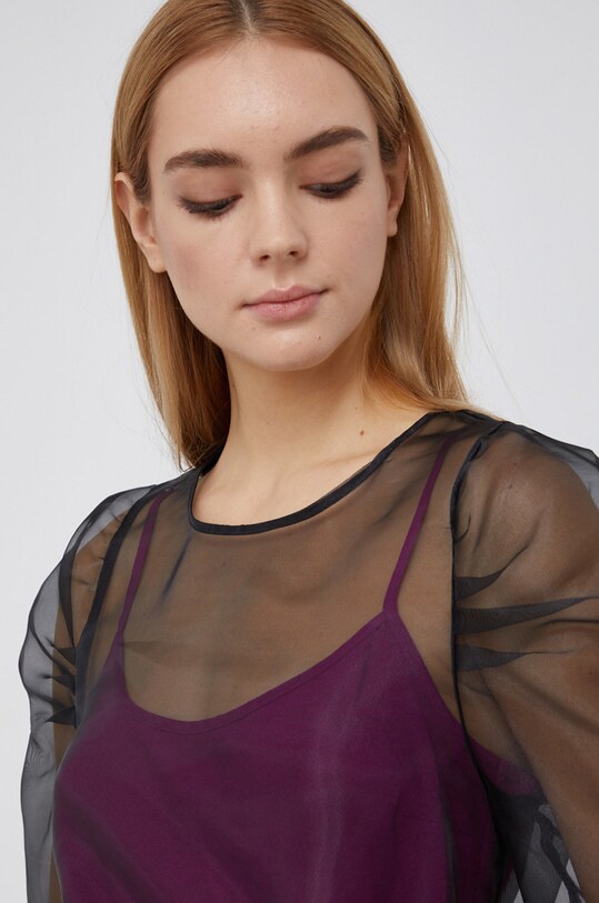 Dkny Bluzka P1JA7L15 czarny P1JA7L15