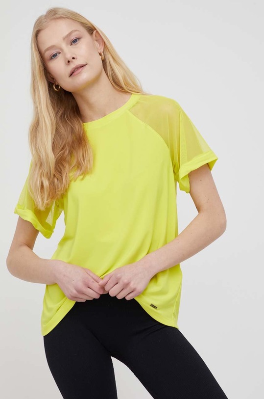 Dkny bluzka P1LH7LIM z elastanem żółty P1LH7LIM