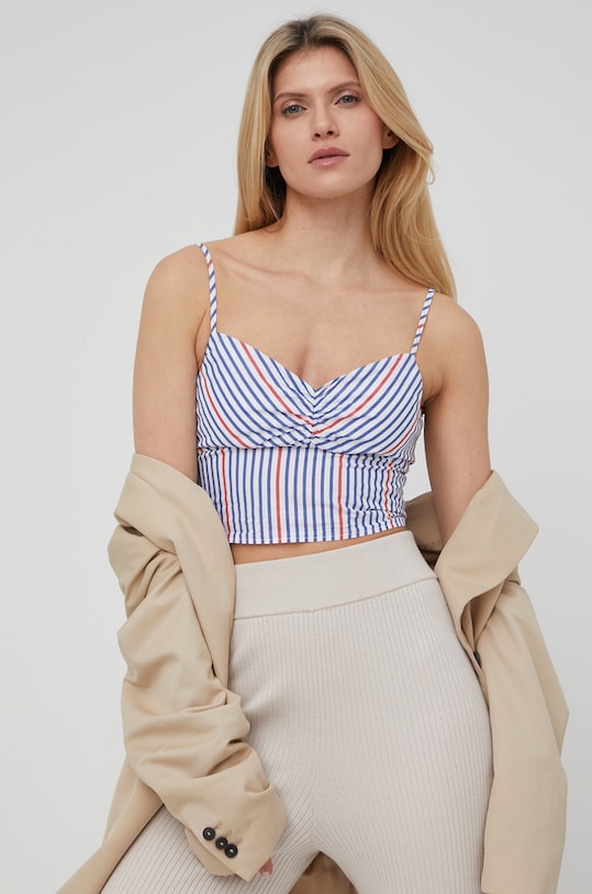 Хлопковая блузка Pepe Jeans June узор мультиколор PL304260.0AA