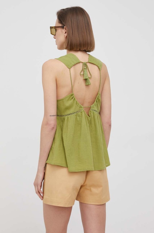 Odzież Pepe Jeans bluzka bawełniana LISLE PL304242.618 zielony