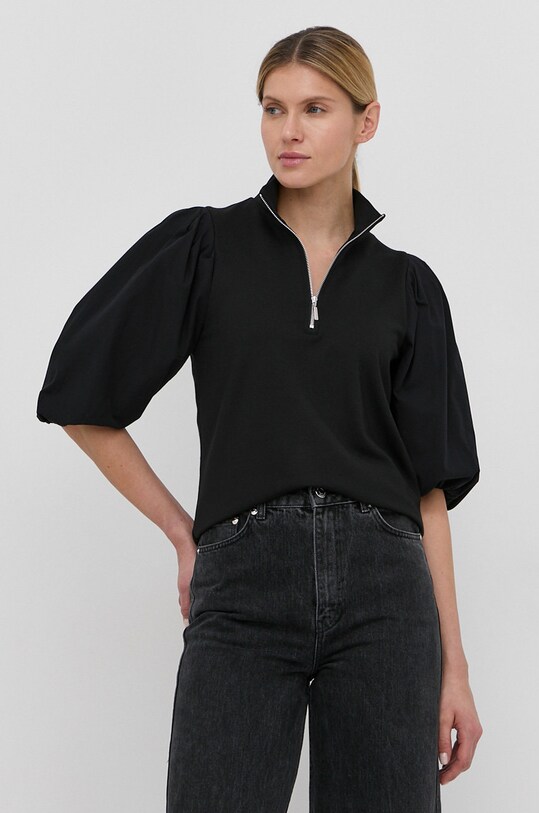 Gestuz - Bluzka Alona z elastanem czarny 10905898