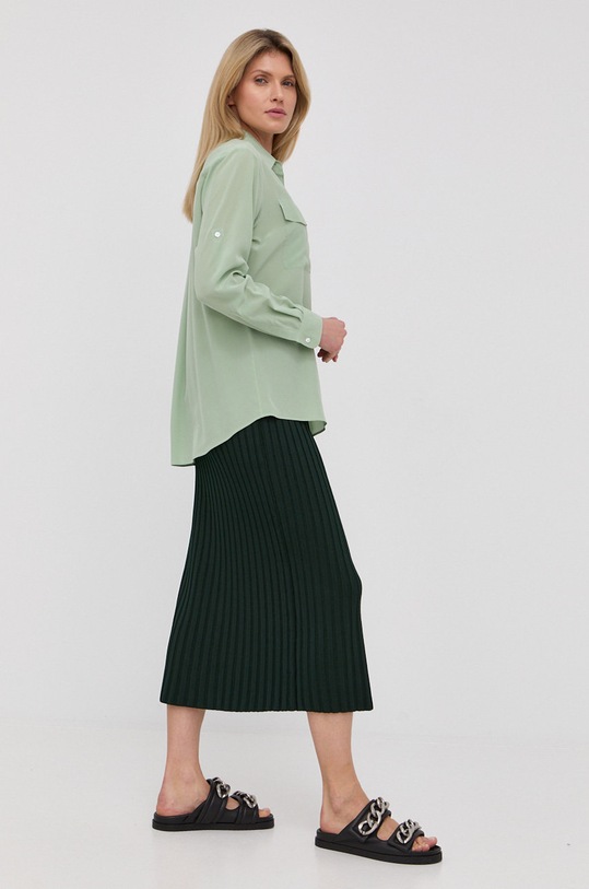 Oblečenie Hodvábna košeľa BOSS 50467879 zelená