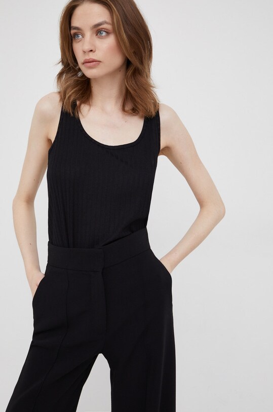Top United Colors of Benetton με ελαστάν μαύρο 34VME8435.100