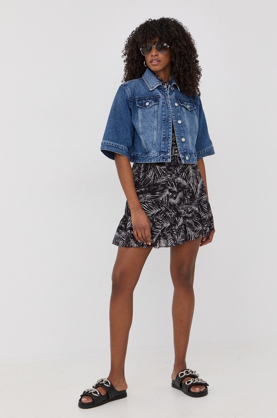 MICHAEL Michael Kors camasa MS24ZKV4VA negru SS22