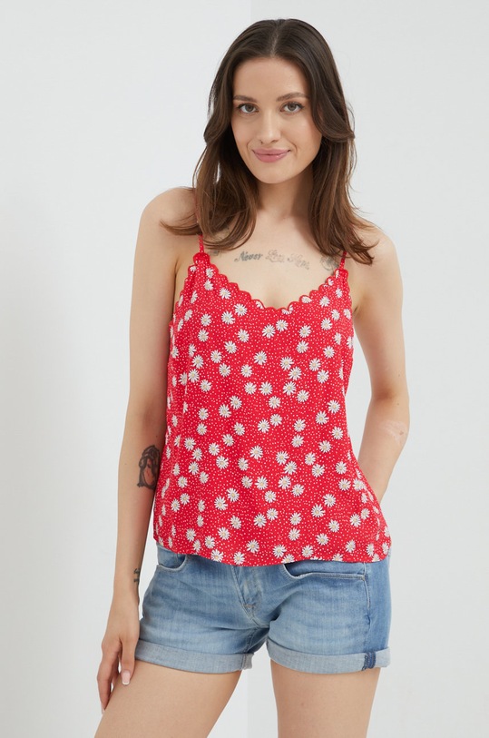 Bluza Pepe Jeans Okrogel rdeča PL304227.0AA