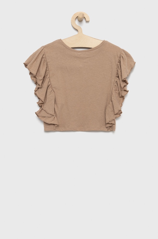 United Colors of Benetton bluzka dziecięca 3F4JCH001.G brązowy SS22