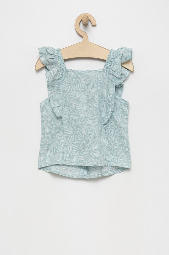 Λευκή μπλούζα United Colors of Benetton 5WWRCQ007.G τιρκουάζ SS22