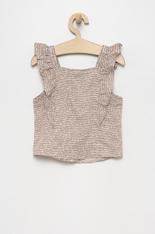 Λευκή μπλούζα United Colors of Benetton 5WWRCQ007.G μπεζ SS22