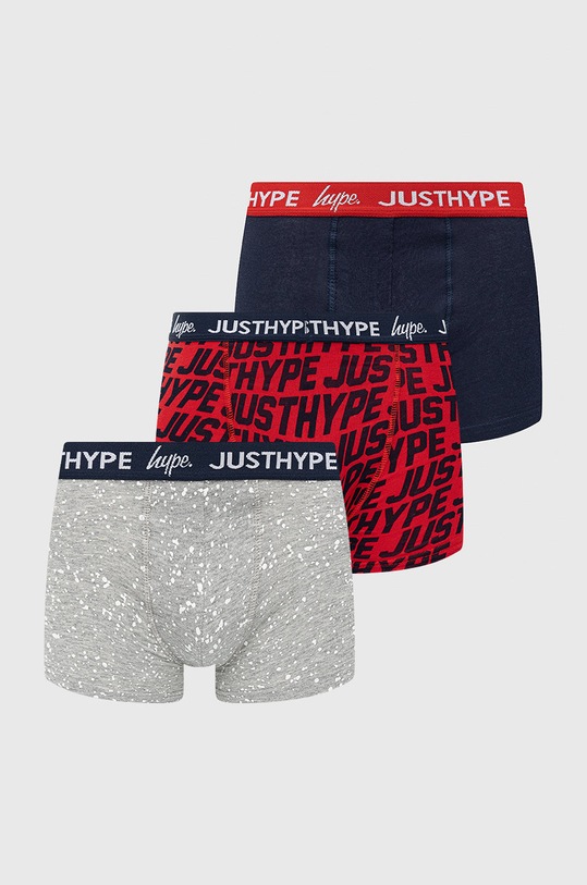 Hype bokserki bawełniane dziecięce (3-pack) bokserki dopasowane czerwony TWBT.325