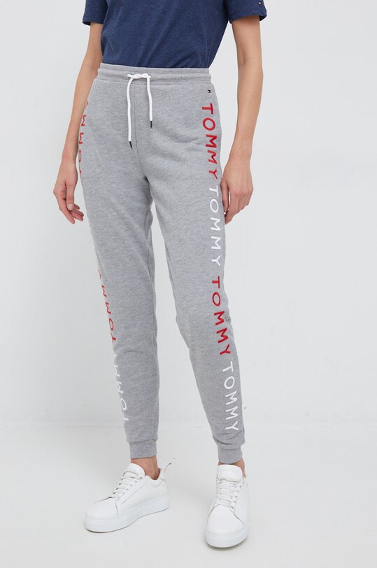 Tepláky Tommy Hilfiger nášivka šedá UW0UW02834.PPYY