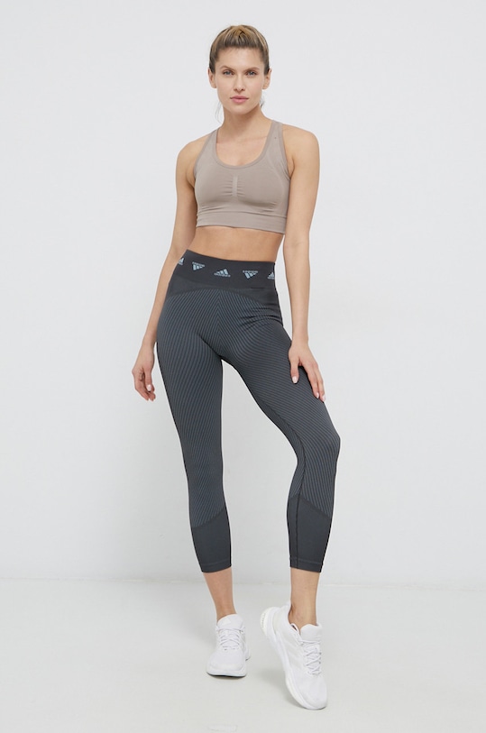 adidas Performance biustonosz sportowy HE2106 HE2106 beżowy SS22