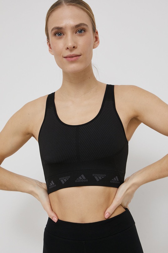 Športová podprsenka adidas Performance H64691 bez kostíc čierna H64691