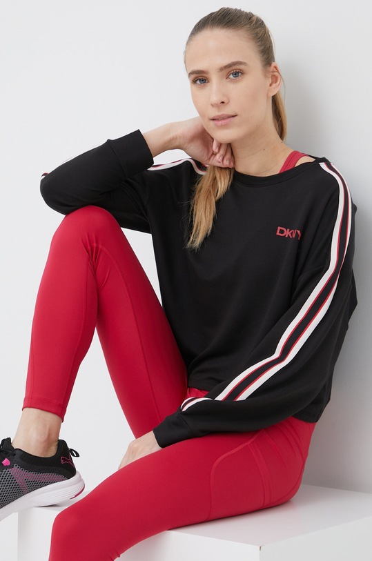Dkny bluza pijama crop top negru YI2222534