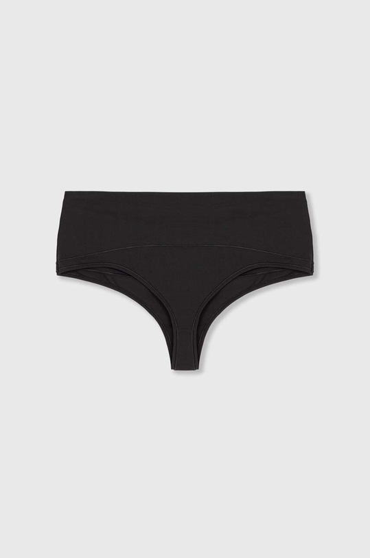 Spanx stringi modelujące Cotton Comfort Thong dzianina czarny 40052R