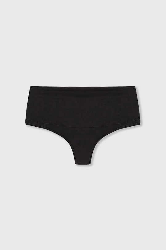 Spanx stringi modelujące Cotton Comfort Thong 40052R czarny AA00