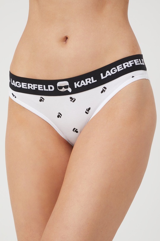 Karl Lagerfeld stringi 220W2103 dzianina biały 220W2103
