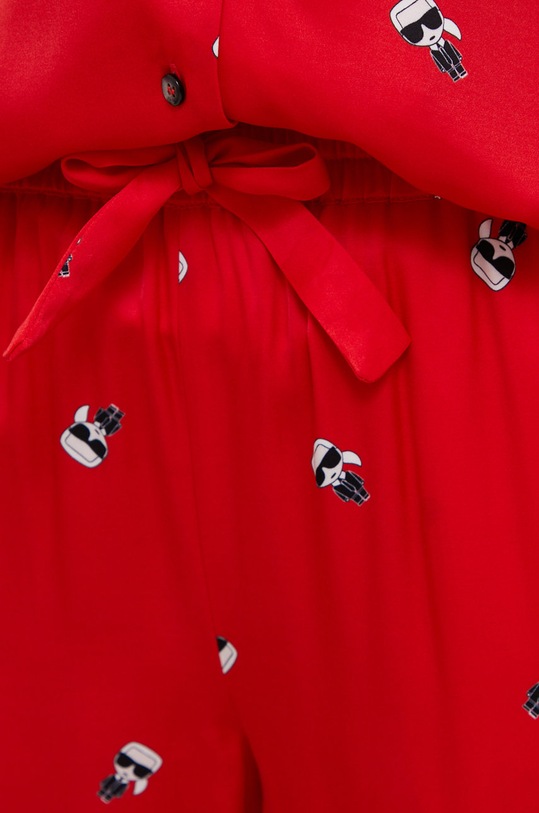 Pyžamo s maskou na oči na spanie Karl Lagerfeld 220W2130 červená