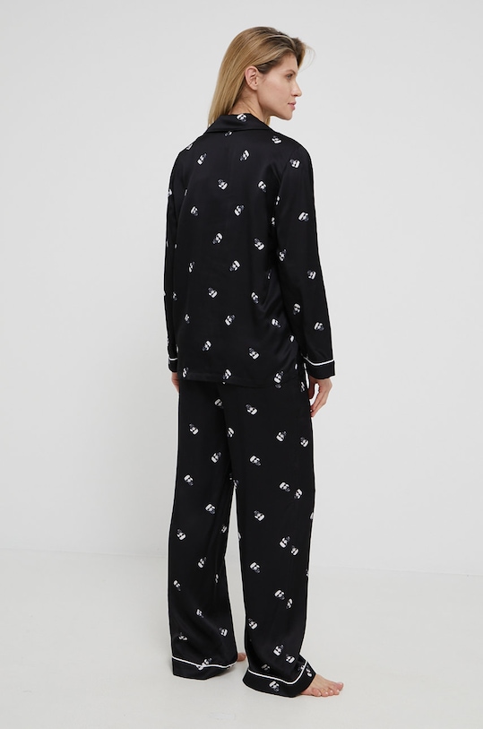 Pyžamo s maskou na oči na spanie Karl Lagerfeld 220W2130 čierna AA00