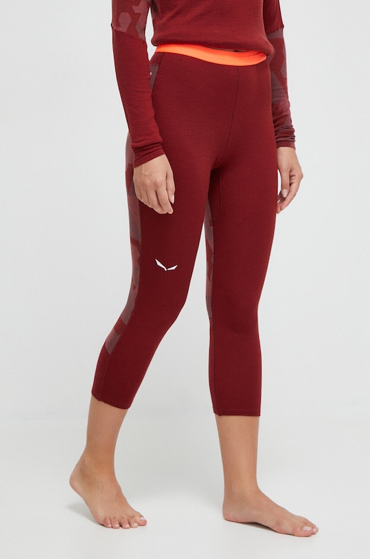Funkčné legíny Salewa outdoor burgundské 00.0000028210