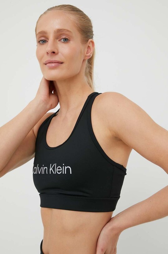 Sportovní podprsenka Calvin Klein Performance Ck Essentials černá 00GWS2K138.PPYY
