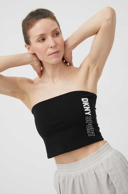Top Dkny s elastinom crna DP2T8810