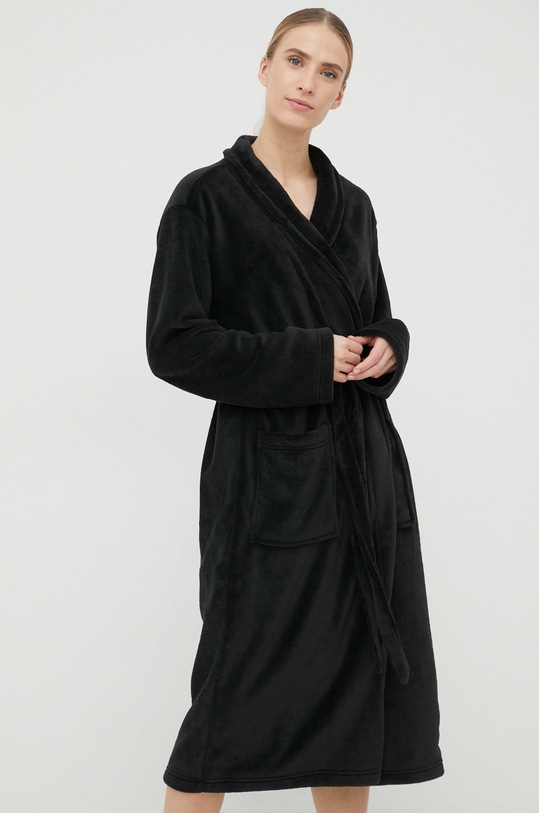 Župan Calvin Klein Underwear pletenina čierna 000QS6769A.PPYY