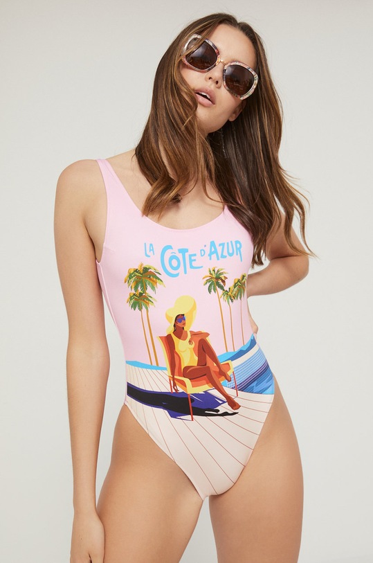 MC2 Saint Barth jednoczęściowy strój kąpielowy miękka różowy LOR0001