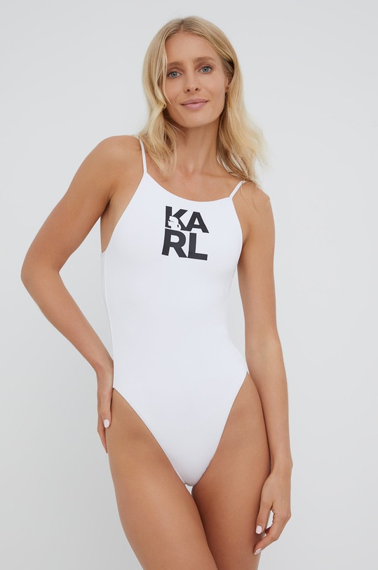Суцільний купальник Karl Lagerfeld KL22WOP01 білий SS24