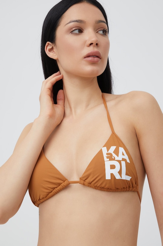 Купальный бюстгальтер Karl Lagerfeld немного упрочнённая коричневый KL22WTP01