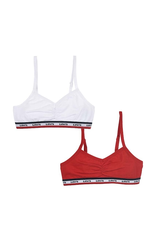 Levi's biustonosz dziecięcy 2-pack miękka biały 4L0181.G