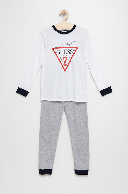Guess piżama dziecięca komplet biały H1BJ08.K8HM0