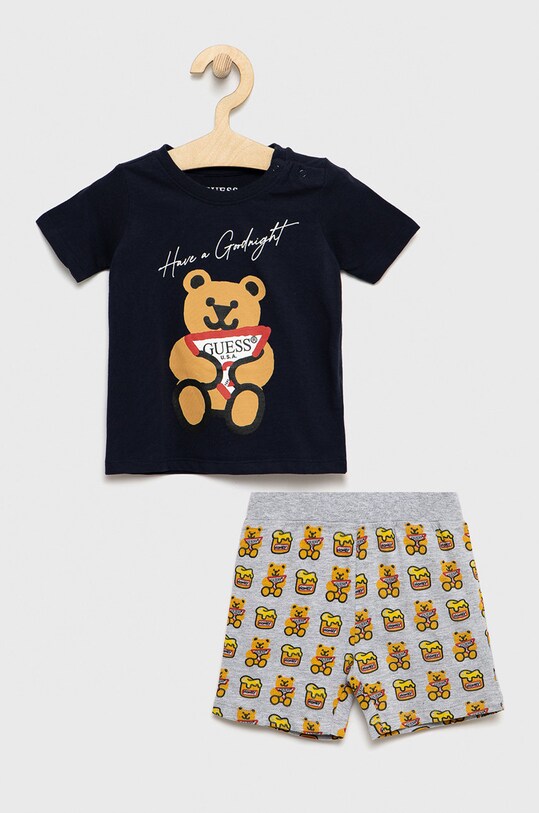 Guess piżama dziecięca komplet granatowy H1BT07.K8HM0