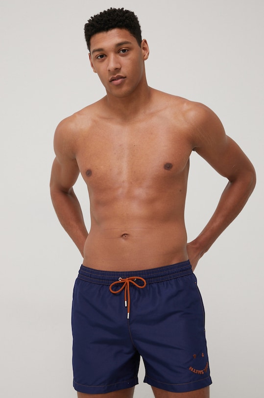 Paul Smith pantaloni scurti de baie Planet friendly bleumarin M1A.201A.HU286